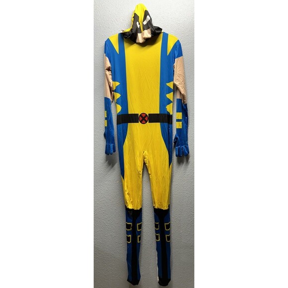 Marvel Wolverine Superhero 2nd Skin Costume Dress Up Adult Large Full Jumpsuit - Picture 2 of 16